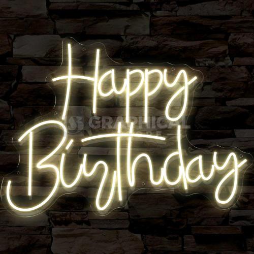 Happy Birthday M12 Neon Calido